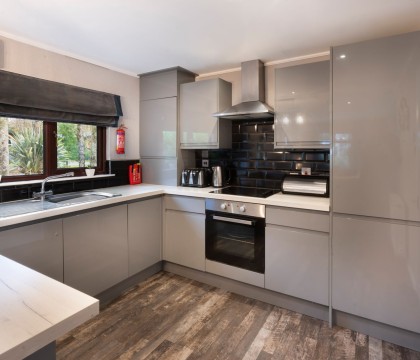 12 Grasmere Lodge modern kitchen, White Cross Bay, Lake District | Herdwick Cottages