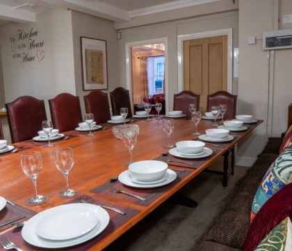 Large dining table in Apartment 1