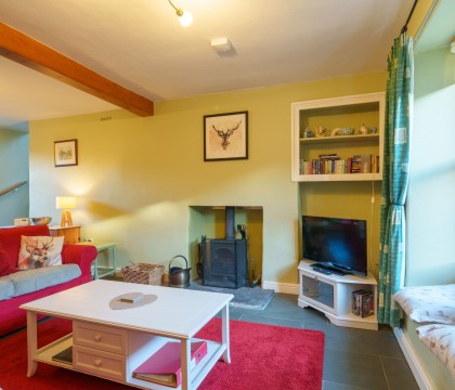 Fisherbeck Cottage - Ambleside - Living Room with Wood Burner